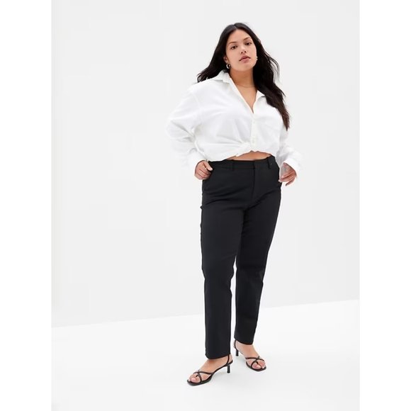 New Gap Mid Rise BiStretch Slim Pants 12 Black A293 - Picture 6 of 6